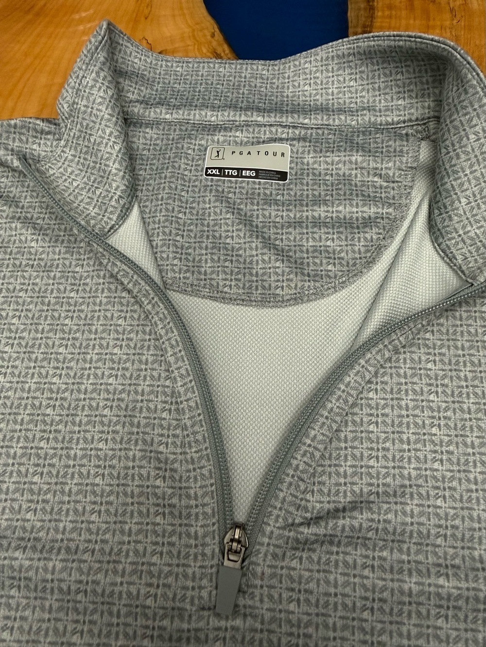 PGA TOUR Golf Quarter Zip Pullover XXL Gray Performance Stretch Medium Weight - Picture 5 of 10